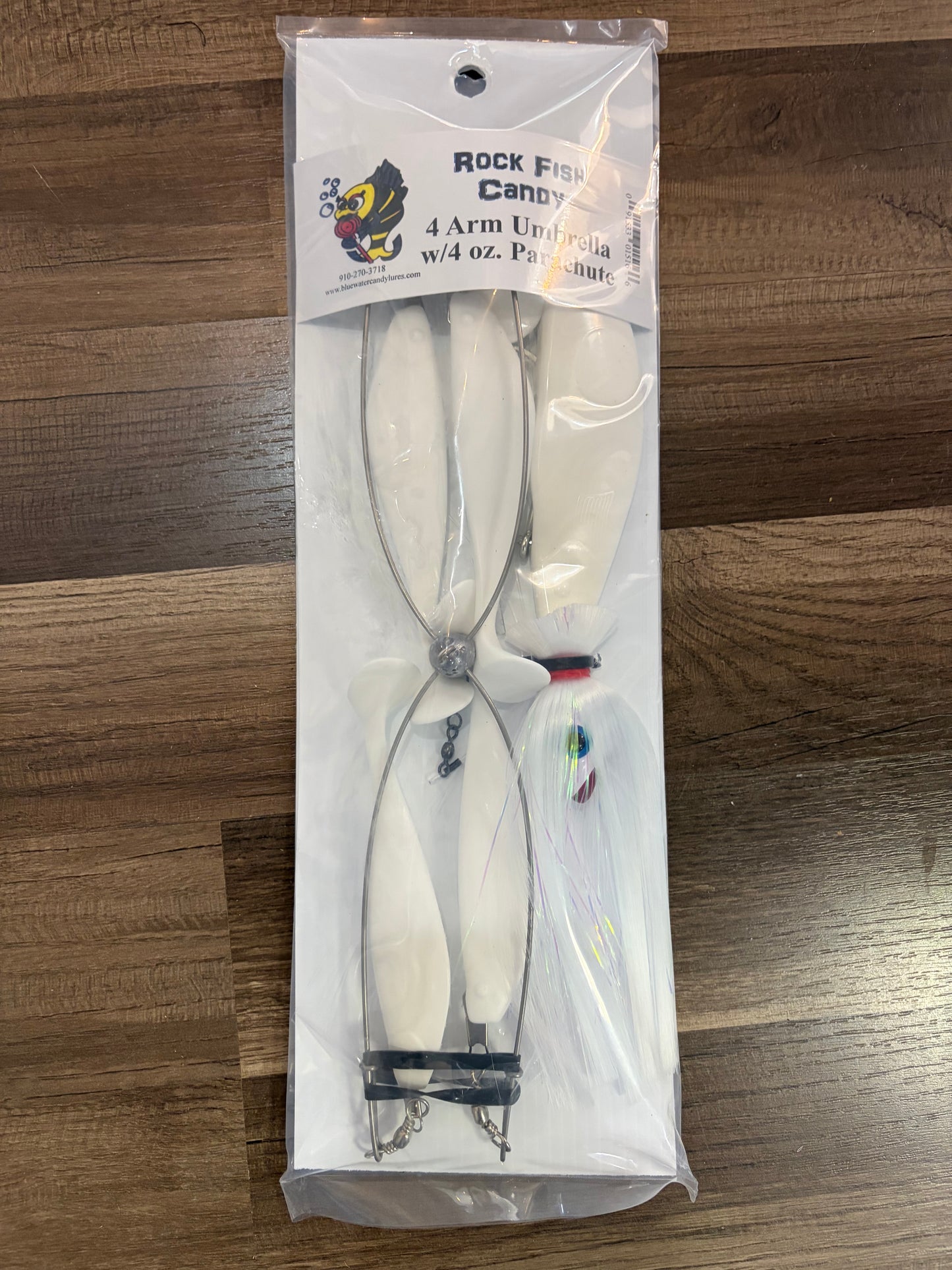 Rock Fish Candy 6 Arm Umbrella Rig with Mojo Parachute