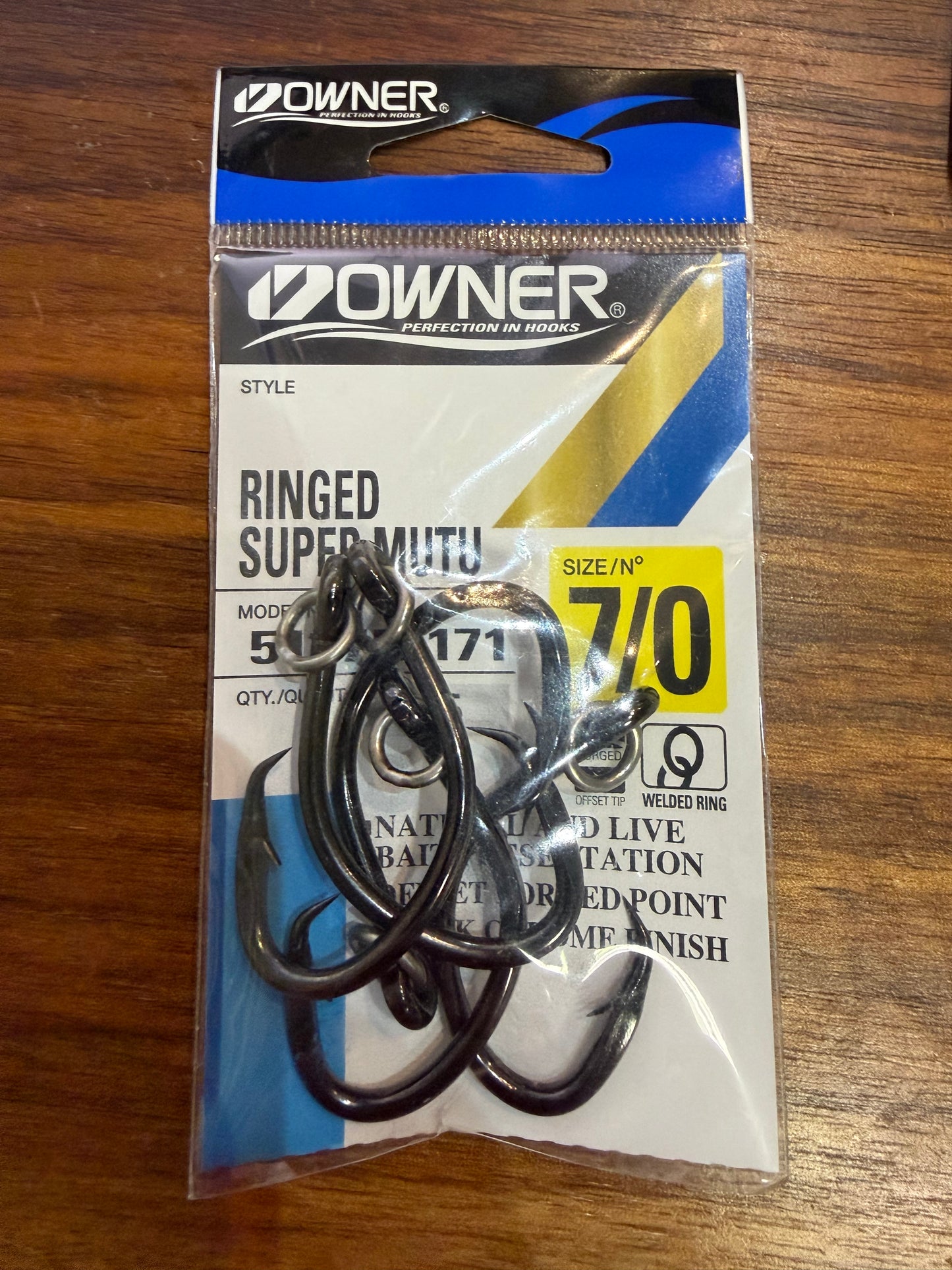 OWNER SUPER MUTU RINGED HOOKS- (#8/0, #9/0 and 10/0 sizes available)