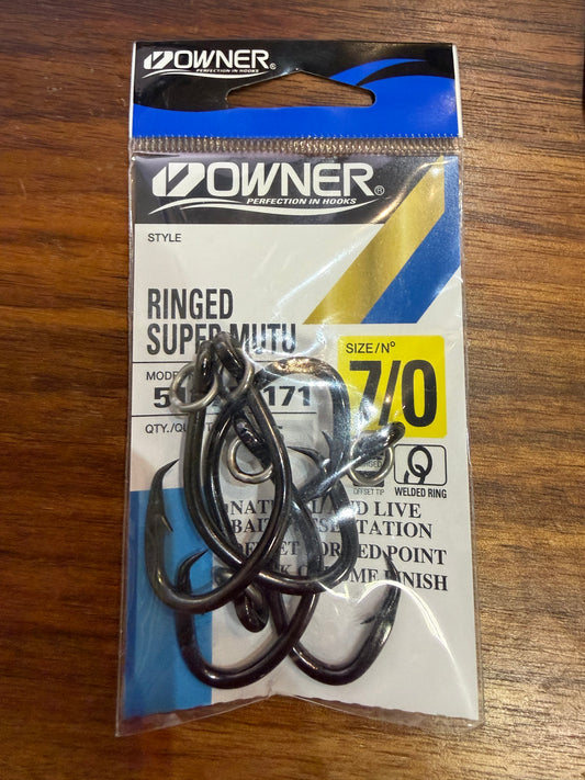 OWNER SUPER MUTU RINGED HOOKS- (#8/0, #9/0 and 10/0 sizes available)