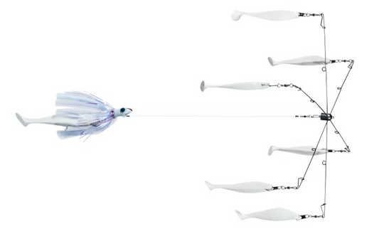 Rock Fish Candy 6 Arm Umbrella Rig with Mojo Parachute