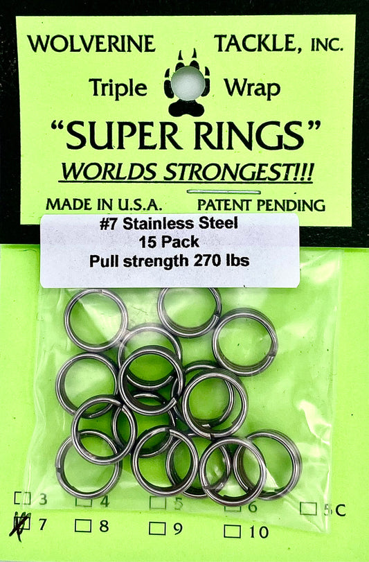 SPLIT RINGS - "WORLDS STRONGEST" Wolverine Tackle (sizes #4-#8)